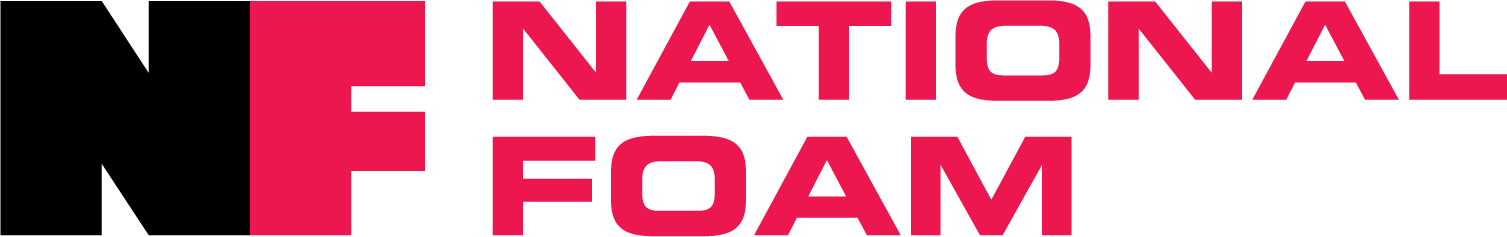 National Foam Logo, Red & Black